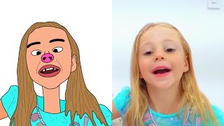 Nastya plays with make up toys Drawing Meme  Like Nastya [upl. by Anayrb971]