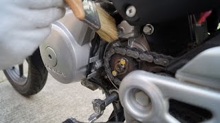 Honda CBF125  Chain Cleaning [upl. by Arlyn536]