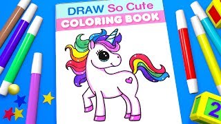 Unicorn Coloring Pages for Kids  Learn Color [upl. by Dag]