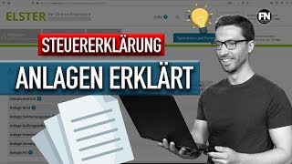 Steuererklärung Elster Anlagen und Formulare erklärt 2019 2020 [upl. by Anatolio]