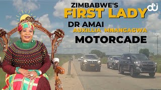 Zimbabwes🇿🇼 First Lady Dr Auxillia Mnangagwas Motorcade  She waved at us [upl. by Bibbie954]