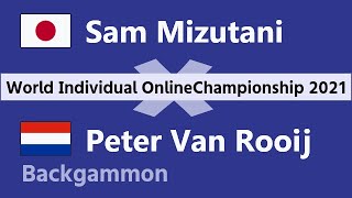 Peter Van Rooij Pasiphae vs Sam Mizutani sam64  Backgammon [upl. by Massie]