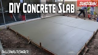 How to Pour a Concrete backyard Patio Slab Beginner Guide [upl. by Zebadiah]