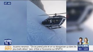 Un hélico le nez dans la neige Les images de ce sauvetage dans les Alpes sont impressionnantes [upl. by Kathie]