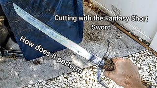 First Cuts With The Fantasy Style Short Sword  The little sword with BIG sword energy [upl. by Ettezzus]