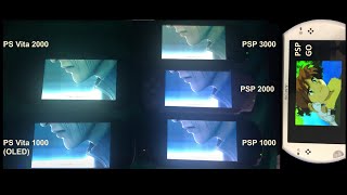 Comparing PSP amp Vita Screens PSP 100020003000Go Vita 10002000 [upl. by Mont]