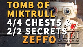 Tomb of Miktrull Chests amp Secrets All Locations Zeffo Star Wars Jedi Fallen Order [upl. by Chandless213]