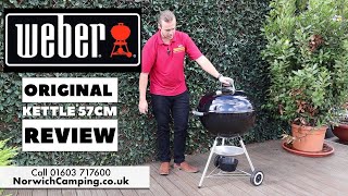 Weber Original Kettle 57cm Charcoal BBQ Grill Review [upl. by Lessur]