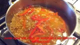 Receita de Lentilha com Pimento Vermelho Saiba Como Cozinhar Lentilha [upl. by Adel906]