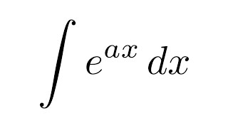 Integral of eax substitution [upl. by Eveam]