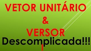 VETOR UNITÁRIO E VERSOR [upl. by Rutherford469]