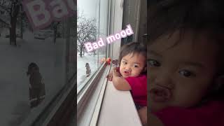 Bad mood khamila 😂😂 sillybaby snowymorning [upl. by Hebner]