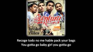 Aventura  I Believe Yo Creo lyric  letra [upl. by Tiat]