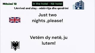 Mëso Anglisht  mësimi 12 Në Hotel1 Learing Albanian In the hotelmesoanglisht [upl. by Elset696]