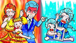 🔥paper doll❄️ Rich Fire Elsa vs Poor Frozen Elsa Family Mother and Daughter I LT Paper Dolls [upl. by Elizabet]