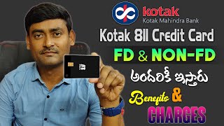 kotak 811 Credit Card Benefits And Charges In Telugu 2023  Kotak Credit Card In Telugu  By Patan [upl. by Ozne]