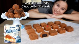 Condensed Milk At Cocoa Powder Ay Sapat Na Dalawang Sangkap Lang Meron Kanang Chocolate Truffles [upl. by Azelea846]