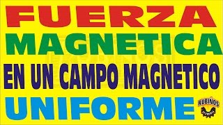 FUERZA MAGNÉTICA EN UN CAMPO MAGNÉTICO UNIFORME ELECTROMAGNETISMO EJERCICIO RESUELTO [upl. by Struve]