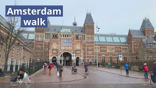 Amsterdam Walk Summer Rijksmuseum  Rembrandtplein ASMR 2024 [upl. by Hanoy]