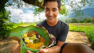 Sri Lankan Village Food 🇱🇰 FARMERS LOTUS LEAF LUNCH  UNIQUE New Year Food in Sri Lanka [upl. by Neiman]