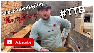 HOW TO LAY BRICKS FOR BEGINNERS Bricklaying for beginners ep4 [upl. by Miuqaoj]