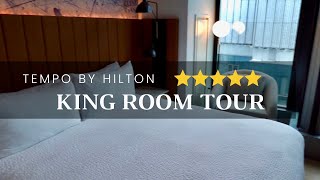 Tempo By Hilton New York Times Square Hotel  King City View Room Tour [upl. by Weikert]