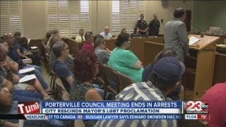 Porterville council meeting ends in arrests [upl. by Eireva]