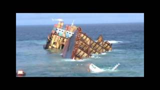 Rena Stern section sinking footage 10 January 2012 [upl. by Clive762]