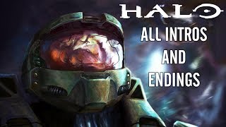 HALO SAGA All Intros and Endings ALL LEGENDARY ENDINGS [upl. by Jen453]