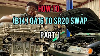 B14 GA16 to SR20 swap Pt 1 [upl. by Dagney]