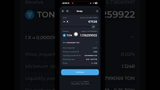 SELL X coin on tonkeeper [upl. by Haneeja]