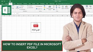 How to insert PDF file in Microsoft excel [upl. by Arevle]