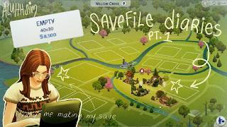 how to build a sims 4 save file from scratch🗺️🏠🍊the sims 4 save file diaries 1 [upl. by Mazonson]