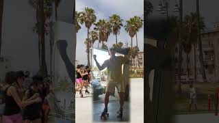 Roller Skating At Venice Beach Skate Dance Plaza In Sunny California [upl. by Yrok561]