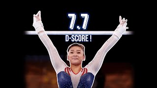 Three 68 and Higher Uneven Bars routines  CoP  202224 [upl. by Damita]