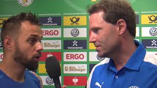 FlashInterviews nach dem Pokalsieg Holstein Kiel Eintracht Braunschweig [upl. by Belldas]