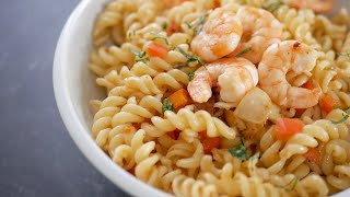 SPICY PRAWN FUSILLI PASTA RECIPE  QUICK DINNER [upl. by Davena]