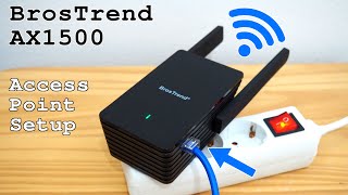 BrosTrend AX1500 WiFi 6 extender dual band • Access point mode setup [upl. by Bala48]