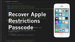 Recover Apple Restrictions Passcode all iOS [upl. by Adnohsek]