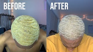 How to Tone brassy yellow hair to Ash Blondesilver with Wella Toner [upl. by Azne]