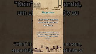 Negation mit quotnichtquot und quotkeinquot  Negation with quotnichtquot and quotkeinquot Deutsch German [upl. by Tiffy]