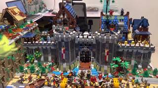 Lego Castle Viking MOC Set Lego 31120 21325 31132 Battle Field Display Layout [upl. by Ielerol]