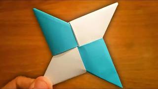 How To Make a Paper Ninja Star Shuriken  Origami [upl. by Adaven]