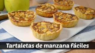 Tartaletas de manzana fáciles Receta [upl. by Hollerman]