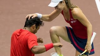 Leander Paes amp Martina Hingis 71414 Mixed Doubles Highlights [upl. by Garbers]