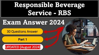 RBS Exam Answers 2024  Alcohol Awareness ABC Responsible Beverage Service RBS Certification [upl. by Novak]