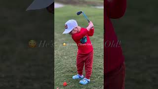 😳 ONLY 2 years old yet he swings like a seasoned pro [upl. by Norrahc]