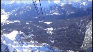 Afdaling vanaf de Zugspitze met de kabelbaan naar het dalstation [upl. by Widera845]