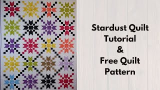 Stardust Quilt Tutorial  Stripology Ruler  AccuQuilt  Beginner Quilt [upl. by Ilan775]