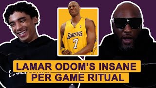 Lamar Odom’s INSANE pregame ritual 🤣 [upl. by Llebasi]